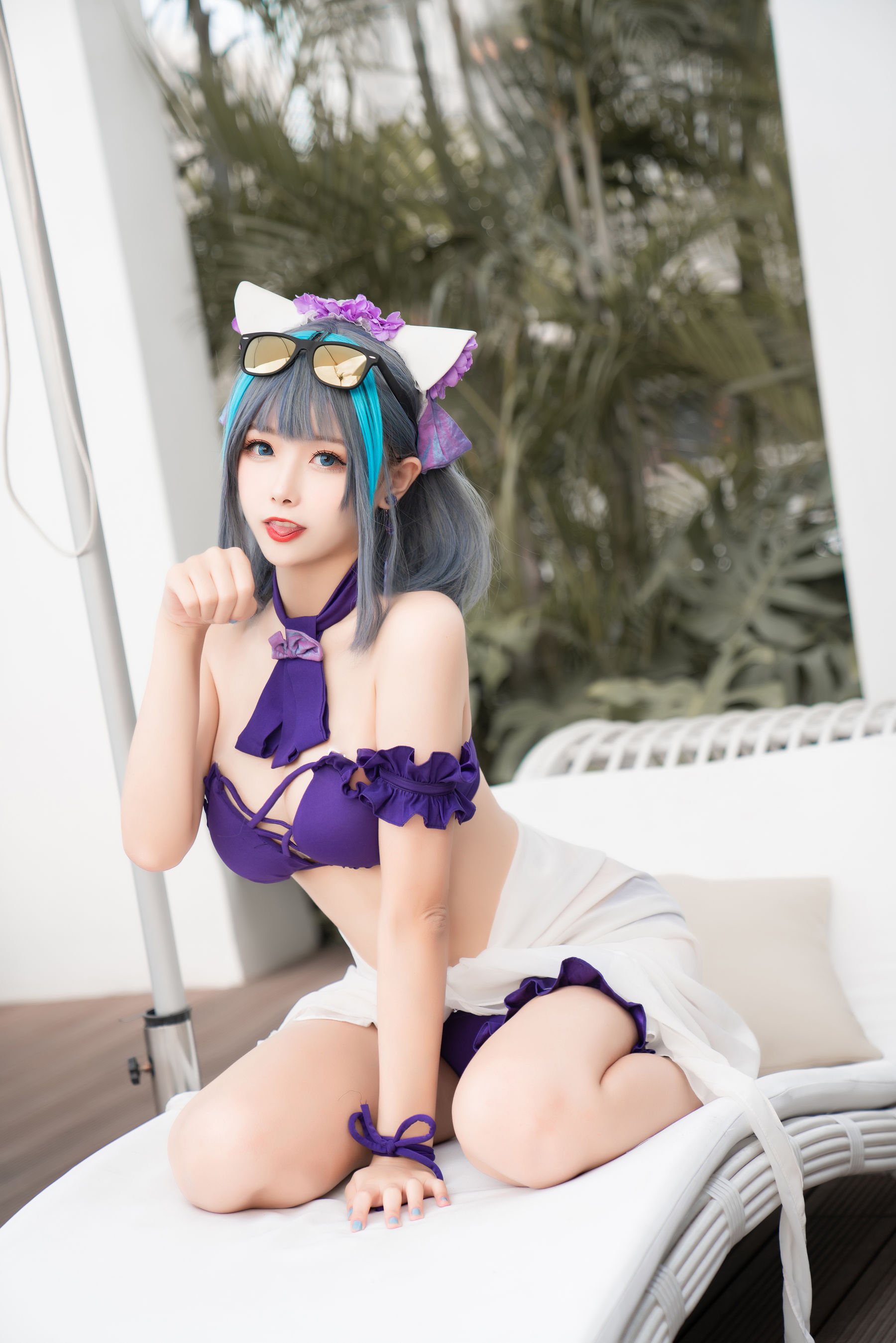 [COS福利]微博妹子Momoko葵葵–柴郡水着插图5